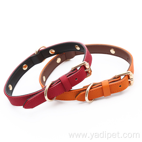 Genuine Leather Dog Collar for Medium Small Dogs